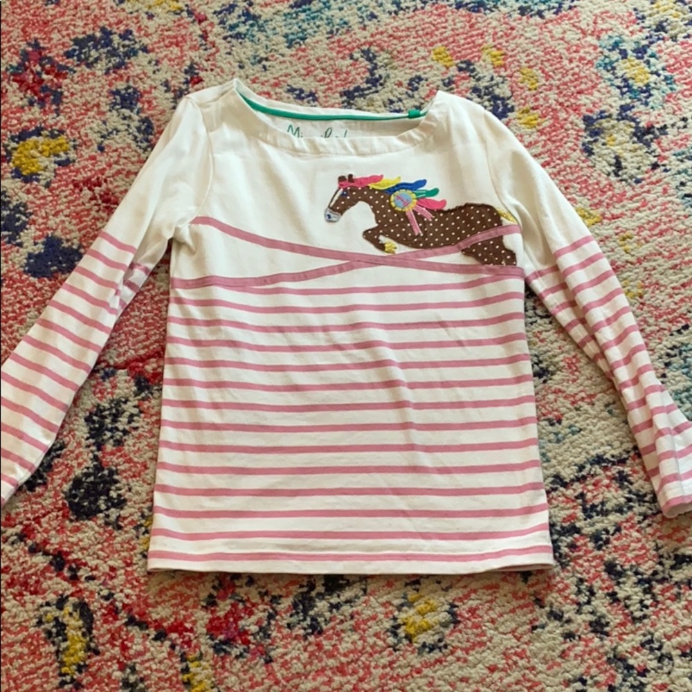 Girls Mini Boden Long Sleeve Tee